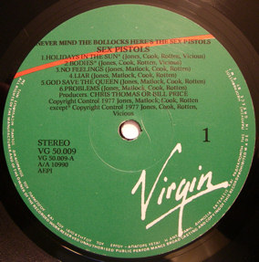Never Mind The Bollocks: Greece Re-issue Pressing