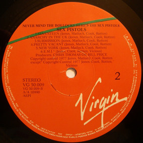 Never Mind The Bollocks: Greece Re-issue Pressing