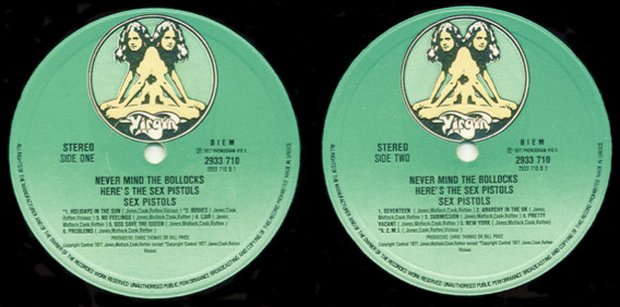 Sex Pistols - Never Mind The Bollocks: Greece First Pressing