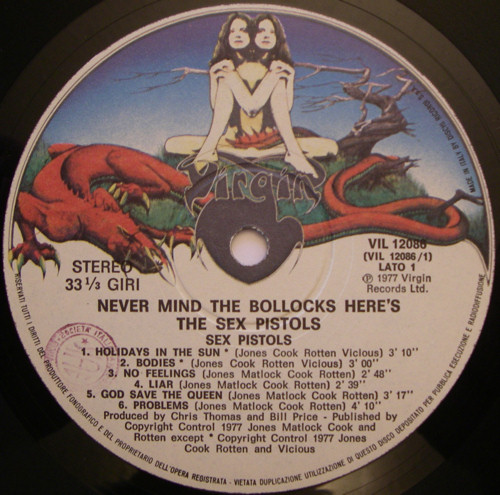 Never Mind The Bollocks, Here's The Sex Pistols (Virgin VIL 12086)