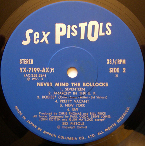 Never Mind The Bollocks, Here's The Sex Pistols (Nippon Columbia YX-7199-AX)