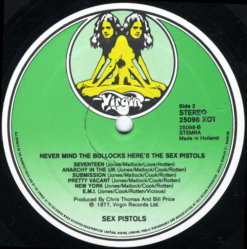 Never Mind The Bollocks, Here's The Sex Pistols (Virgin 25098 XOT)