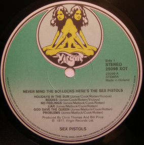 Sex Pistols - Never Mind The Bollocks: Netherlands First Pressing