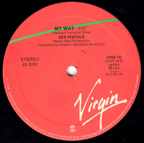 The Biggest Blow / My Way (Virgin VINX 10)