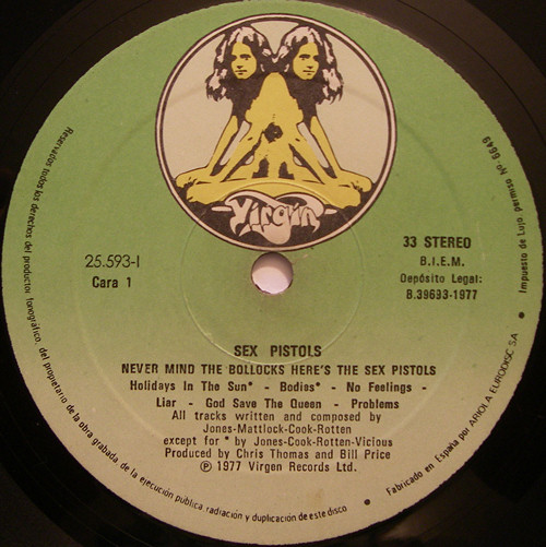 Never Mind The Bollocks, Here's The Sex Pistols (Virgin 25.593)