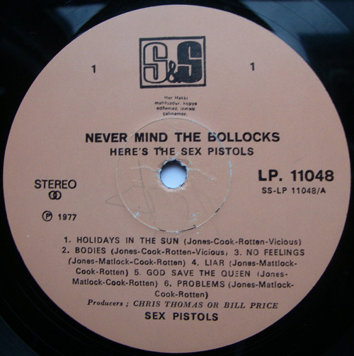 Never Mind The Bollocks, Here's The Sex Pistols (S&S. LP 11048)