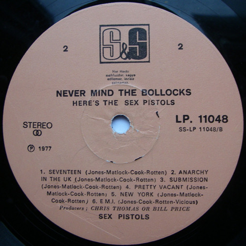 Never Mind The Bollocks, Here's The Sex Pistols (S&S. LP 11048)