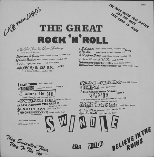 The Great Rock 'N' Roll Swindle (Virgin 122 8003)