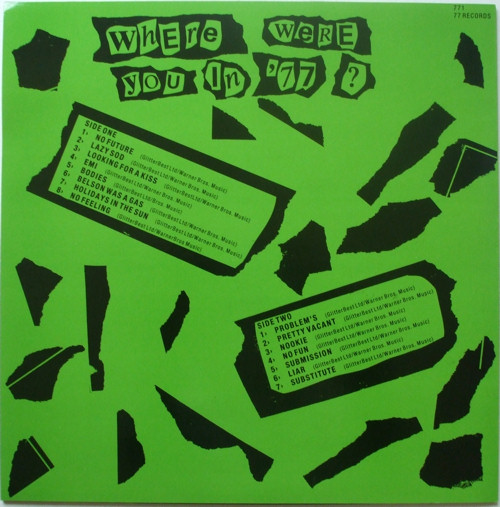London's Outrage Boxset: Where Were You in 77? LP