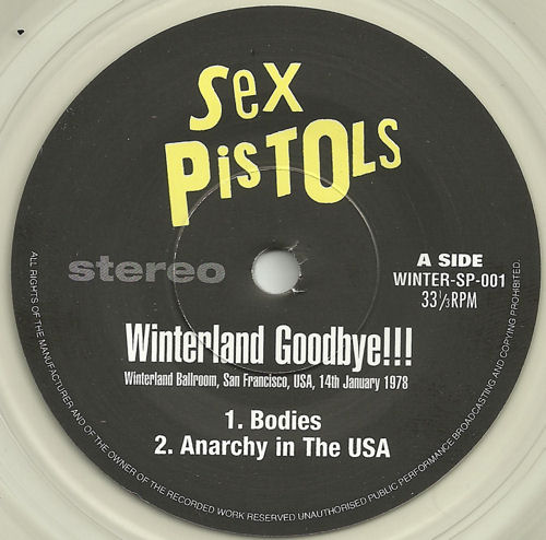 God Save The Sex Pistols - Winterland Goodbye!!! 7