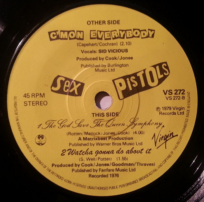 Sex Pistols - C'Mon Everybody "Withdrawn Sleeve" United Kingdom 7"