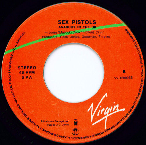  Sex Pistols - Silly Thing Portugal 7"