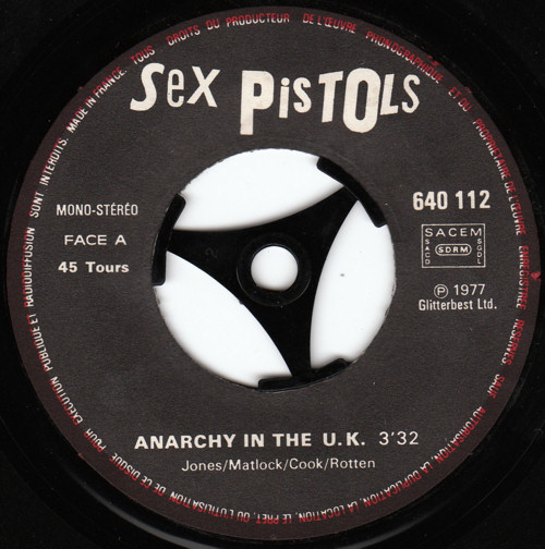 Anarchy In The U.K. / I Wanna Be Me (Barclay 640 112) BA-105 Code