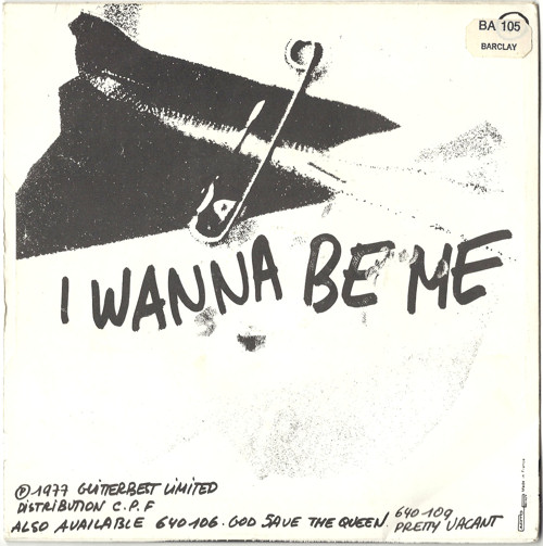 Anarchy In The U.K. / I Wanna Be Me (Barclay 640 112) BA-105 Code