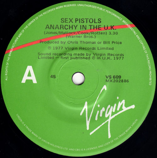 Anarchy In The UK Australia 7" (1983)