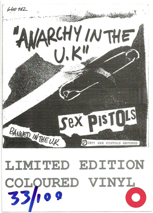 Anarchy In The U.K. / I Wanna Be Me (Barclay 740 501)