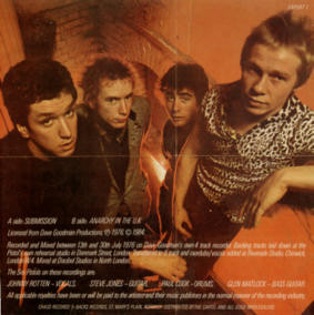 God Save The Sex Pistols Submission Anarchy In The UK United