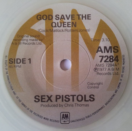 Sex Pistols - A&M God Save The Queen Counterfeit 2013 Card Sleeve 7"