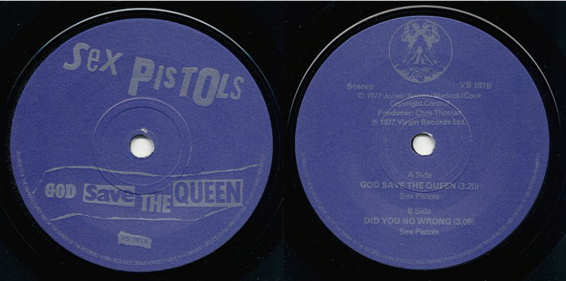 God Save The Queen / Did You No Wrong (Virgin VS 181)