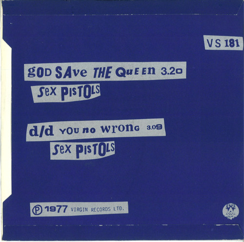 God Save The Queen United Kingdom 7" Blue/Silver labels