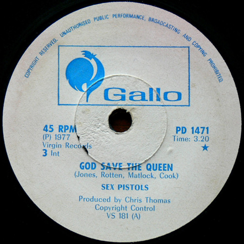 God Save The Queen / Did You No Wrong (Gallo / Virgin PD 1471)