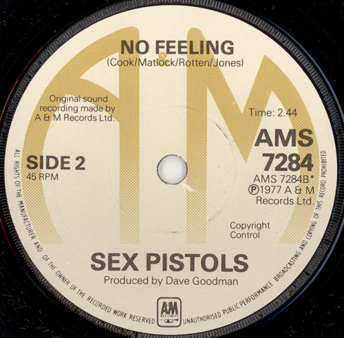 God Save The Queen / No Feeling (A&M AMS 7284)