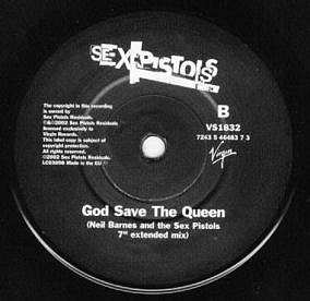 God Save The Queen / God Save The Queen (Neil Barnes & the Sex Pistols - 7" extended mix) (Virgin VS 1832)