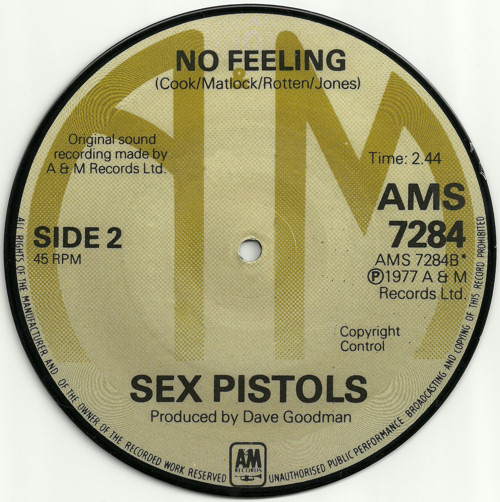 God Save The Queen / No Feeling (A&M AMS 7284)