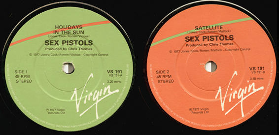 Holidays In The Sun / Satellite (Virgin VS 191)