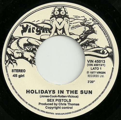 Holidays In The Sun / Satellite (Virgin VIN 45013)