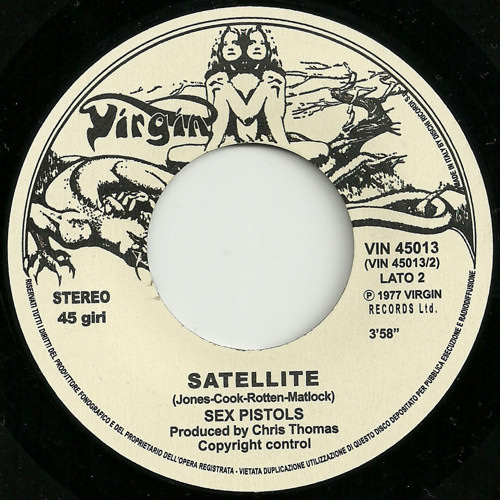 Holidays In The Sun / Satellite (Virgin VIN 45013)