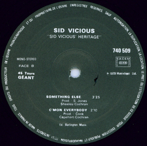 God Save The Sex Pistols French Vinyl Releases Sid Vicious Heritage My Way Something Else