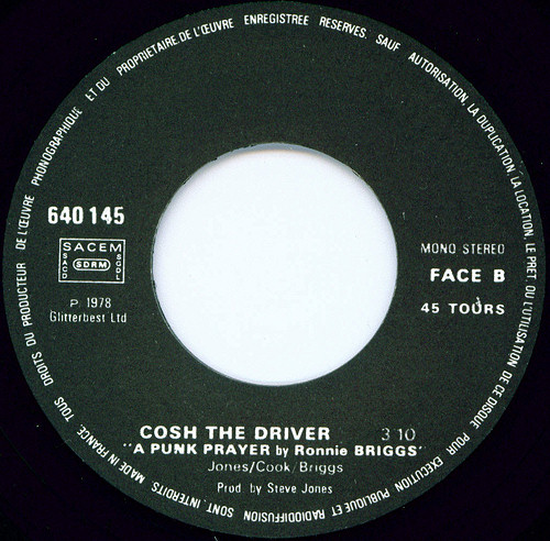 My Way / Cosh The Driver (Barclay 640 154) EC Code