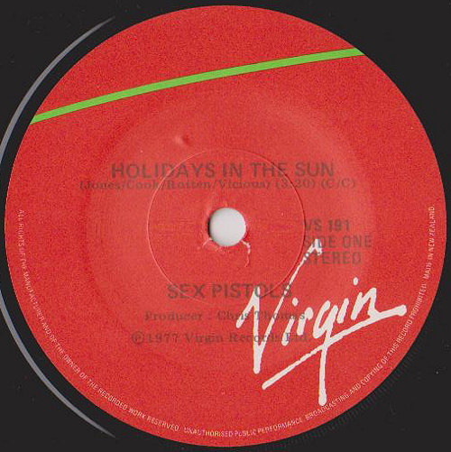  Holidays In The Sun New Zealand 7" Red / Green Labels