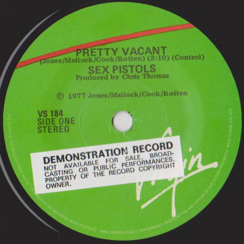 Pretty Vacant New Zealand 7" Demo