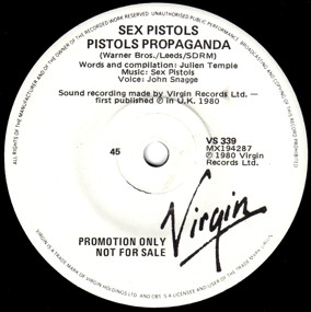 (I'm Not Your) Stepping Stone / Pistols Propaganda (Virgin VS 339)