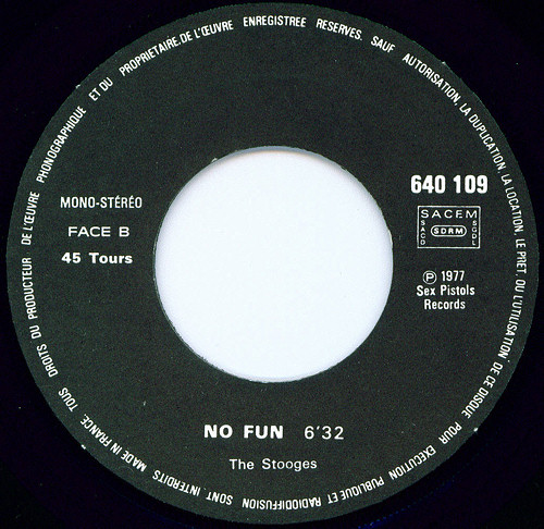 Pretty Vacant / No Fun (Barclay 640 109) BA-105 Code