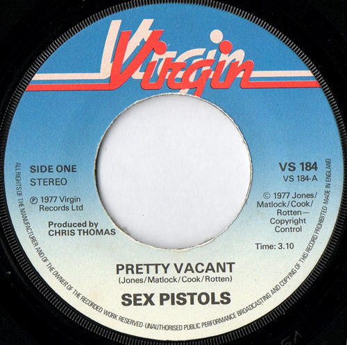 Pretty Vacant / No Fun (Virgin VS 184) Jukebox issue