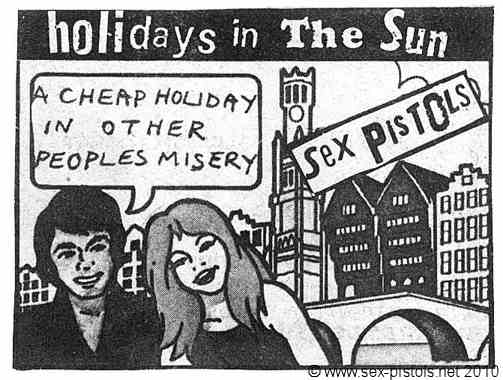 God Save The Sex Pistols - Holidays In The Sun Press Cuttings Page One
