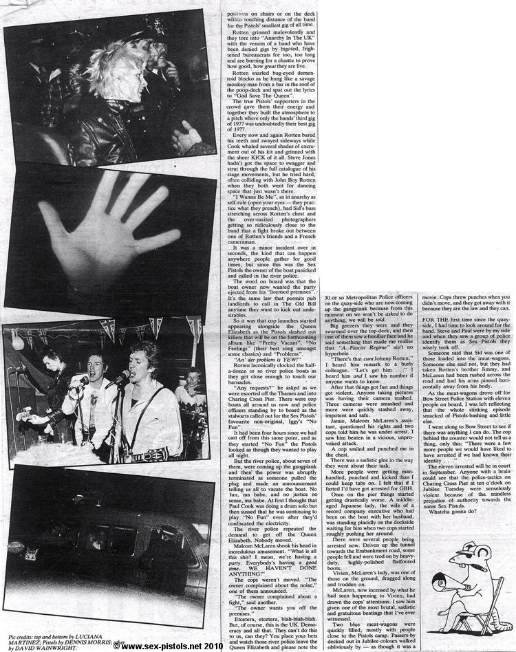 Jubliee Boat Trip 7th June 1977 Press Cutting