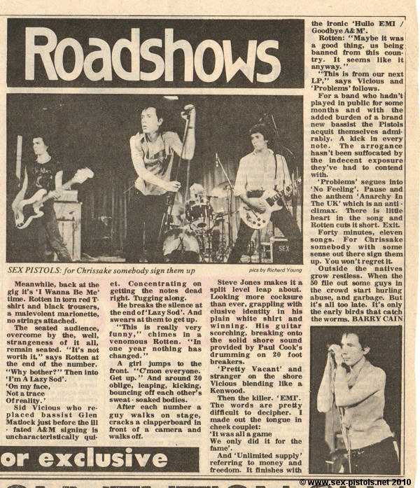 Notre Dame Hall 21st March 77 Press Cutting