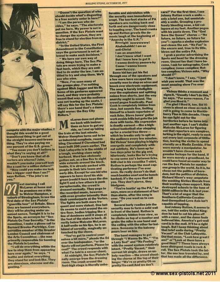 Rolling Stone 20th October 1977