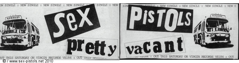 PRETTY VACANT RELEASED 1st JULY 1977